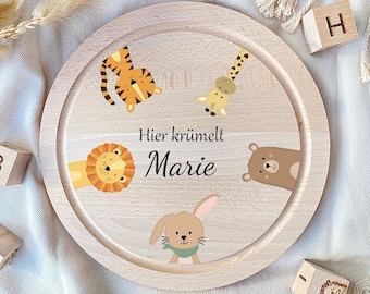 Tábua de café da manhã infantil, tábua personalizada, presente de bebê personalizado, presente infantil, tábua de café da manhã personalizada