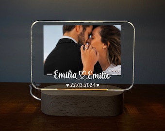 Wedding gift, birthday gift, photo gift, photo lamp, anniversary gift for him, gift for girlfriend, gift for partner, baby