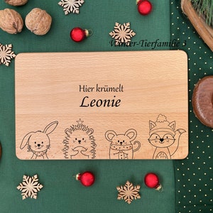 Children's breakfast board, baby gift, personalized board, birthday gift, wooden board with engraving, personalized breakfast board