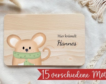 Planche petit-déjeuner enfant, cadeau bébé, planche personnalisée, cadeau anniversaire, planche en bois avec gravure, planche petit-déjeuner personnalisée
