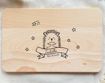 Planche petit-déjeuner enfant, cadeau bébé, planche personnalisée, cadeau anniversaire, planche en bois avec gravure, planche petit-déjeuner personnalisée