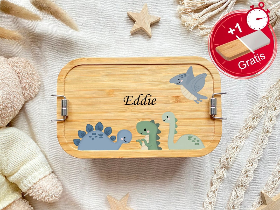 LARIFEE Personalisierte Brotdose Fuchs - Lunchbox Mit Name Für Kinder