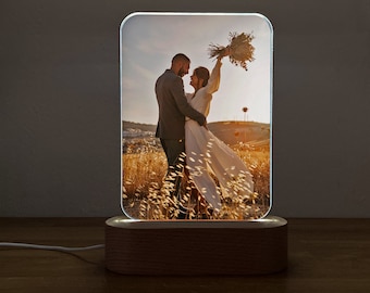 Huwelijkscadeau, verjaardagscadeau, fotocadeau, fotolamp, jubileumcadeau voor hem, cadeau voor vriendin, cadeau voor partner, baby
