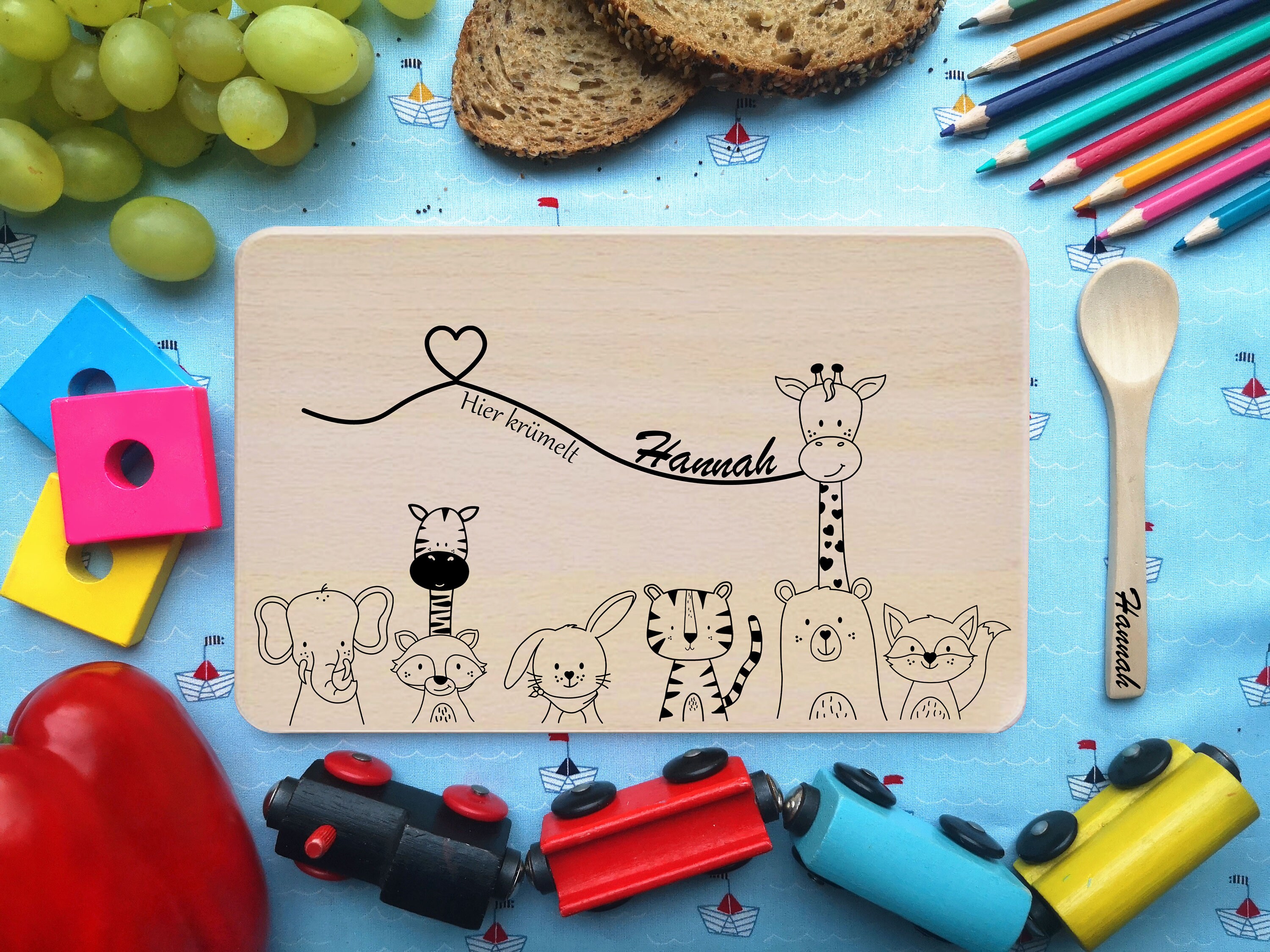 Planche de Petit-Déjeuner Enfants, Planches Personnalisées, Cadeau Bébé Personnalisé, Planche en Boi