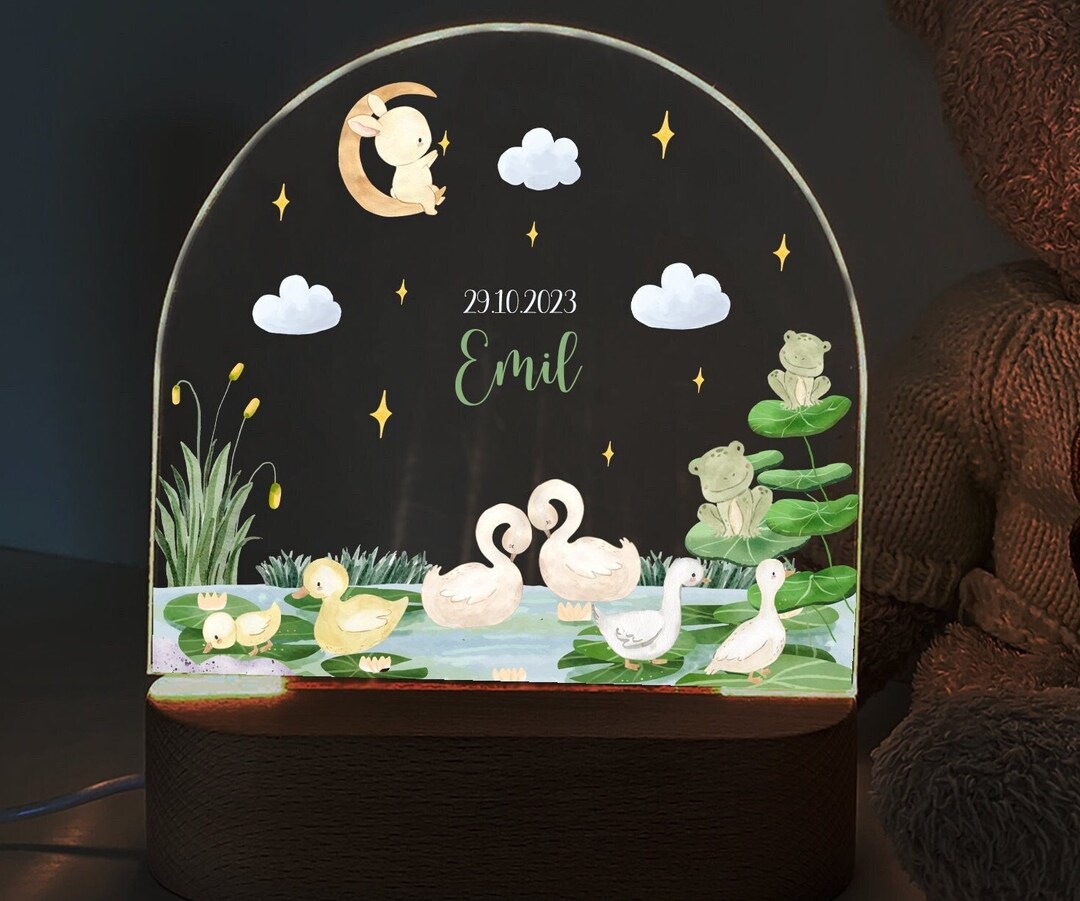 Personalisiertes Teich Baby Nachtlicht, Baby geschenk, Babygeschenk