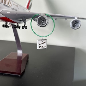British Airways Boeing 747 G-BYGC Fuselage Cut Keychain Keyring Plaque  Collectible Airbus memorabilia Pilot gift engraved
