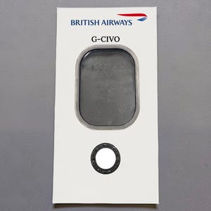 British Airways Boeing 747 G-CIVO Tail Cut Luggage Tag Keychain