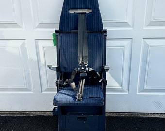 Air France F-GRXD Airbus A319 First Observers Jumpseat Co Pilot Seat Cockpit Upcycled Office Desk Chair Classic Air France A320 A321 Crew