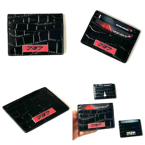 The Boeing 747 Fuselage Card Holder British Airways Upcycled Money Credit Card Gift Genuine Leather Croc Effect Pilot Traveller Pilot Crew