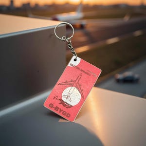 British Airways Iconic Boeing 747 G-BYGD Fuselage  Luggage Tag Keychain Keyring  Collectible Airbus easter Pilot gift cabin mothers day