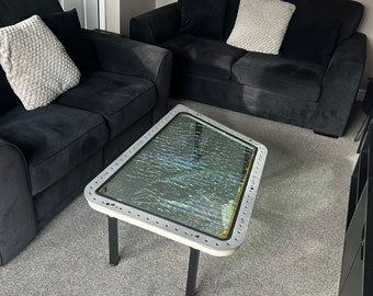 Boeing 737 Captains Side Cockpit Windscreen Coffee Table fuselage Airline Aviation Upcycle Boeing Gift Plane Aircraft Aviator Pilot BA