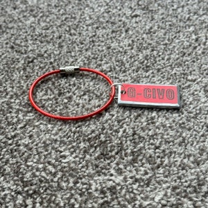 British Airways Boeing 747 G-CIVO Reg Fuselage Cut Luggage Tag Keychain Keyring Plaque  Collectible Airbus memorabilia Pilot gift engraved