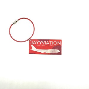 Jayyviation British Airways Boeing 747 G-CIVO Tail Cut Luggage Tag Keychain Keyring Collectible Airbus memorabilia Pilot gift engraved