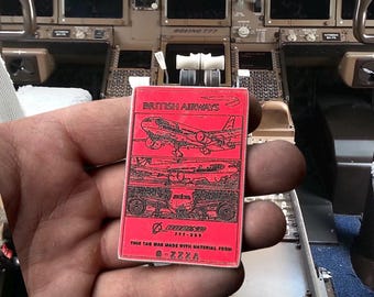 British Airways Boeing 777 G-ZZZA Fuselage Cut Engraved Keychain Key Ring Keyring  Retro aviation aviator pilot