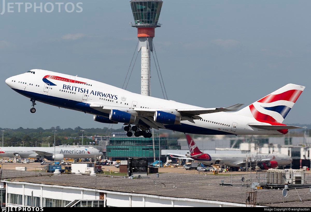 英国航空 BOAC B747 タグ キーホルダー 2枚セット