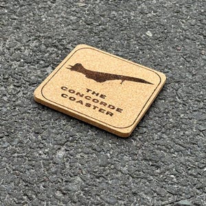 The Concorde Coaster Collectible Airbus memorabilia Pilot gift engraved Desk Cork