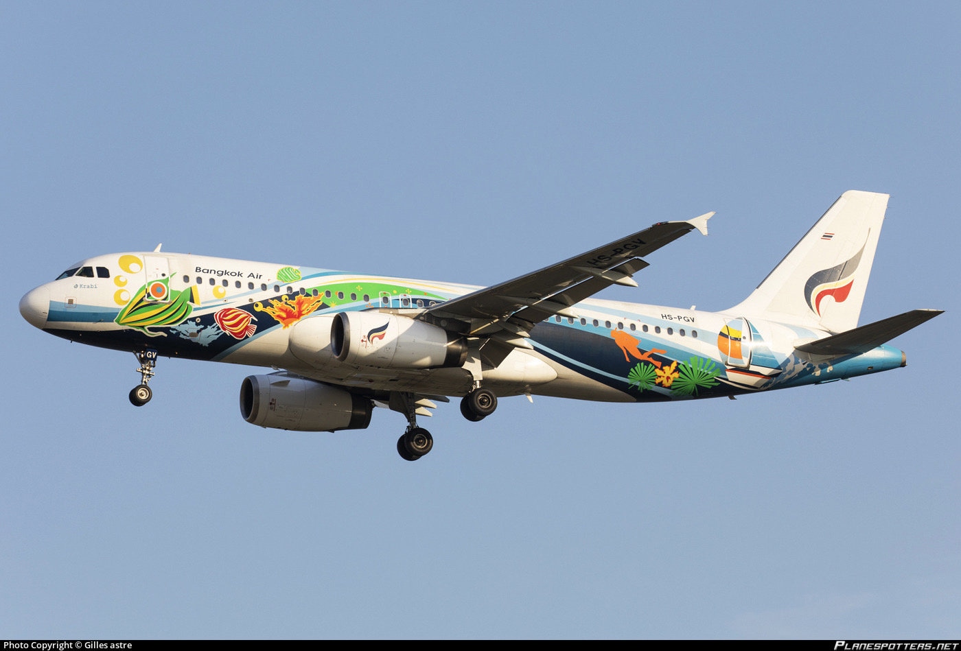 Bangkok Airways Airbus A320 HS-PGV Fuselage Coaster Collectible