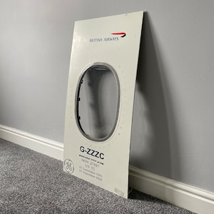 British Airways G-ZZZC Boeing 777 777-200 747 Window fuselage Cut Airline Aviation Upcycle Boeing Gift Plane Aircraft Aviator
