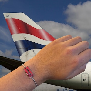 The 747 Bracelet British Airways Fuselage Skin Upcycled Pilot Aviation Aviator Gift Airline Jayyviation