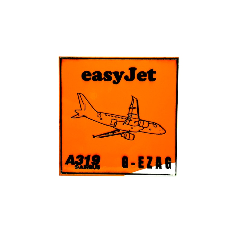 Easyjet Airways Airbus A319 G-EZAG Tail Fuselage Coaster Collectible ...