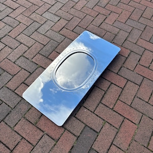 British Airways G-ZZZB Boeing 777 777-200 Window fuselage Cut Airline Aviation Upcycle Boeing Gift Plane Aircraft Aviator Mirror Polished