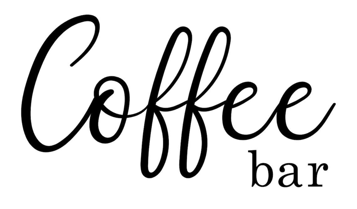 Coffee bar vinyl decal kitchen decals kitchen stencils Etsy