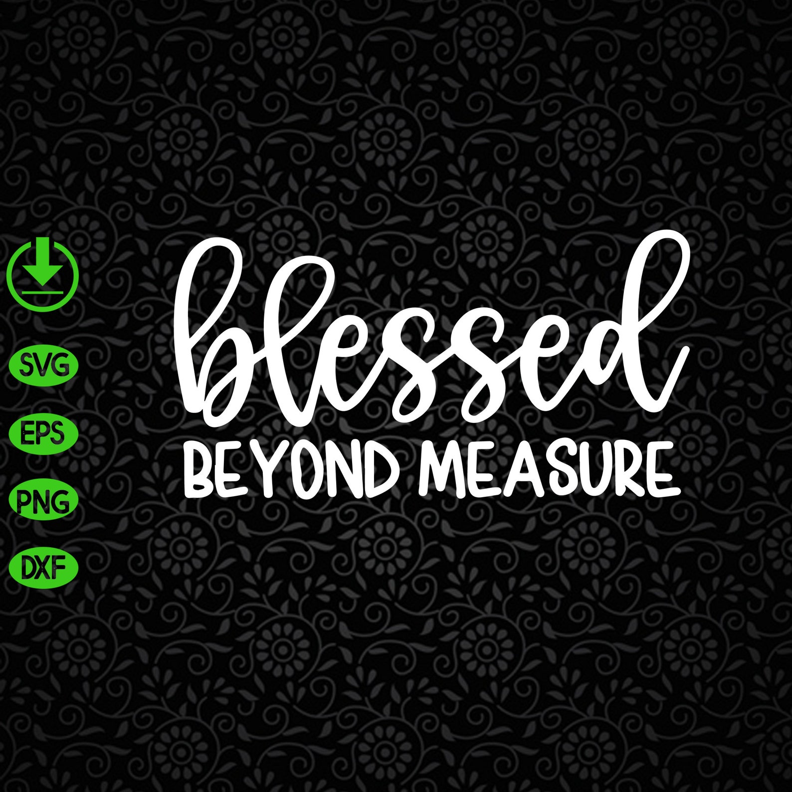Blessed Beyond Measure SVG Christian Vintage SVG Etsy