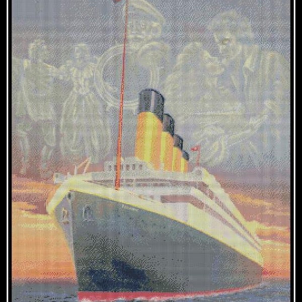 Titanic Spirit - Gráfico de punto de cruz/Patrón/Diseño/Descarga instantánea XStitch (Formato PDF) Gráfico IMPRESO también disponible