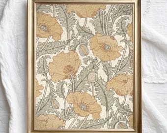 Vintage Floral Tapestry Print: Cottagecore Flower Wall Art (Digital Download)