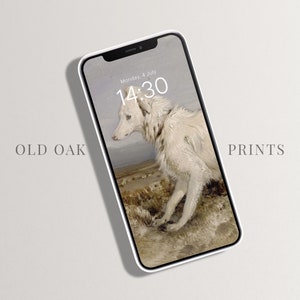 Vintage Dog Aesthetic iPhone Wallpaper | Animal Phone Background | Instant DOWNLOAD | P043