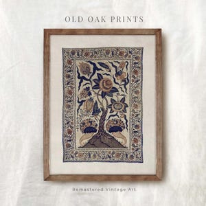 Vintage Tapestry Art Print: Elegant Cottagecore Textile (Digital Download)