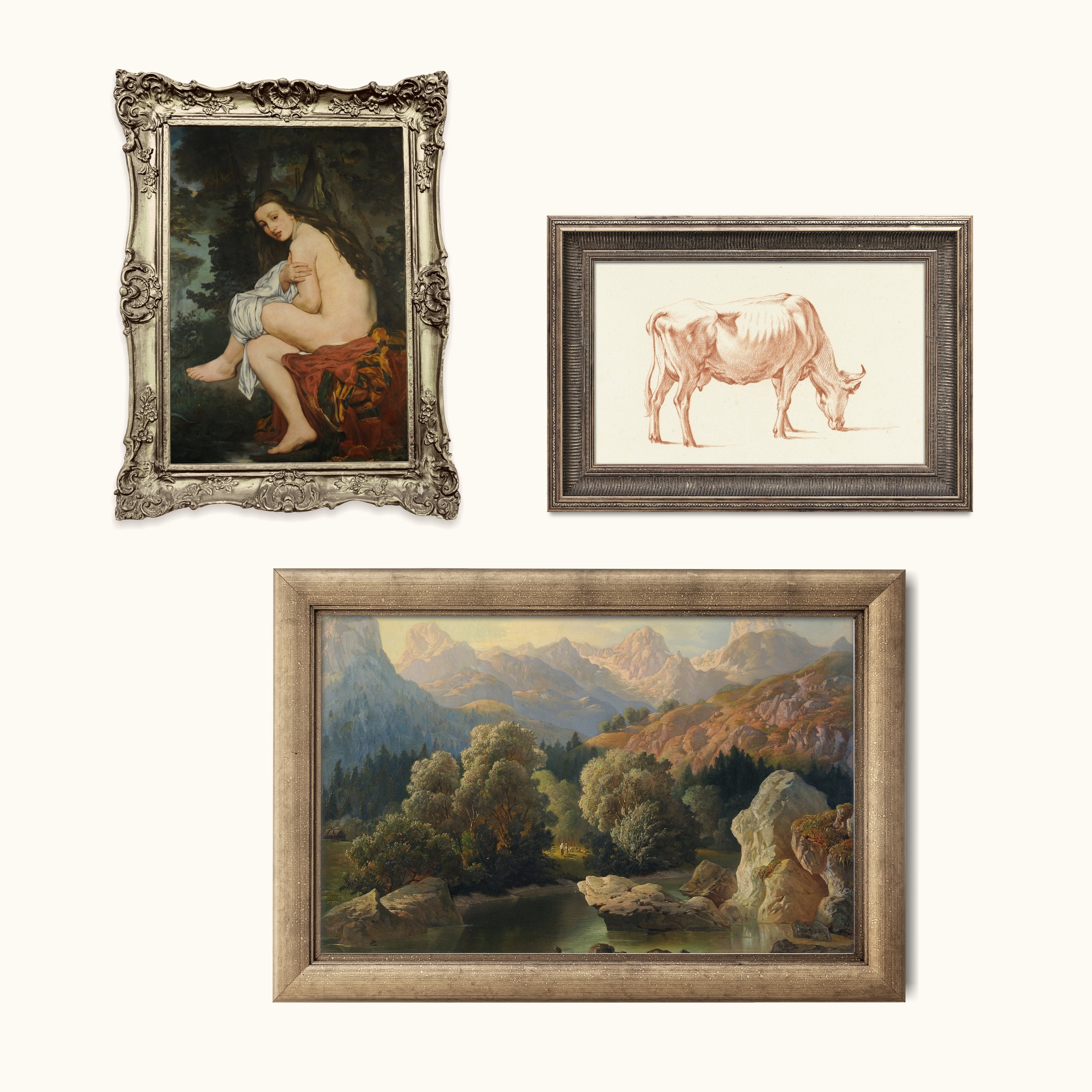 French Cottage Wall Art / Country Gallery Wall Print Set / Etsy