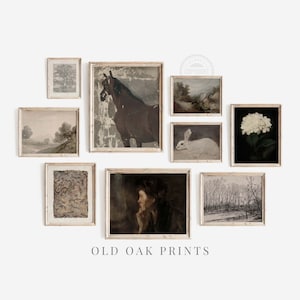 PRINTABLE Gallery Wall Prints | Vintage Moody Paintings | Modern Farmhouse Decor Digital PRINTABLE Downloadable Art | 106-S9