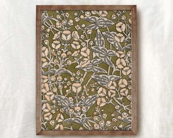 Vintage Floral Tapestry Print: Cottagecore Wall Art (Digital Download)