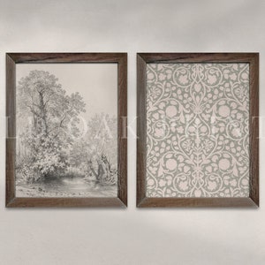 Vintage Neutral Gallery Wall SET Living Room Wall Art - Etsy