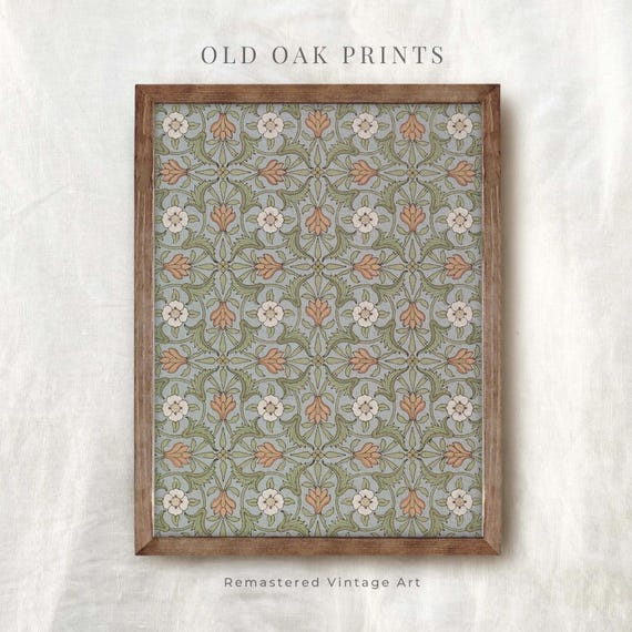 Sage Green Tapestry Wall Art | Vintage Textile PRINTABLE | Modern Farmhouse Download | 116