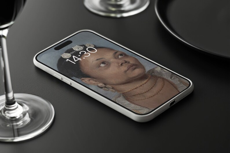 Antique Blue Sky Portrait iPhone Background Cottagecore Phone Wallpaper