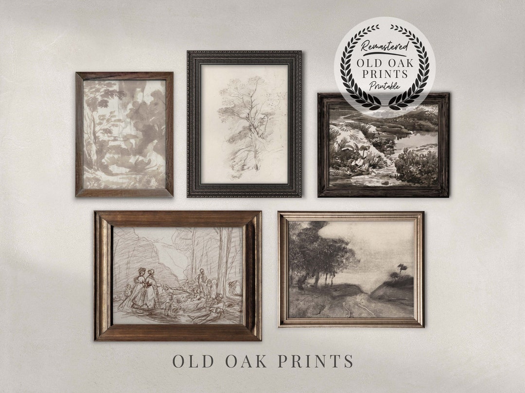 Dark Academia Gallery Wall Art Set | Vintage Drawings (printable) - Etsy