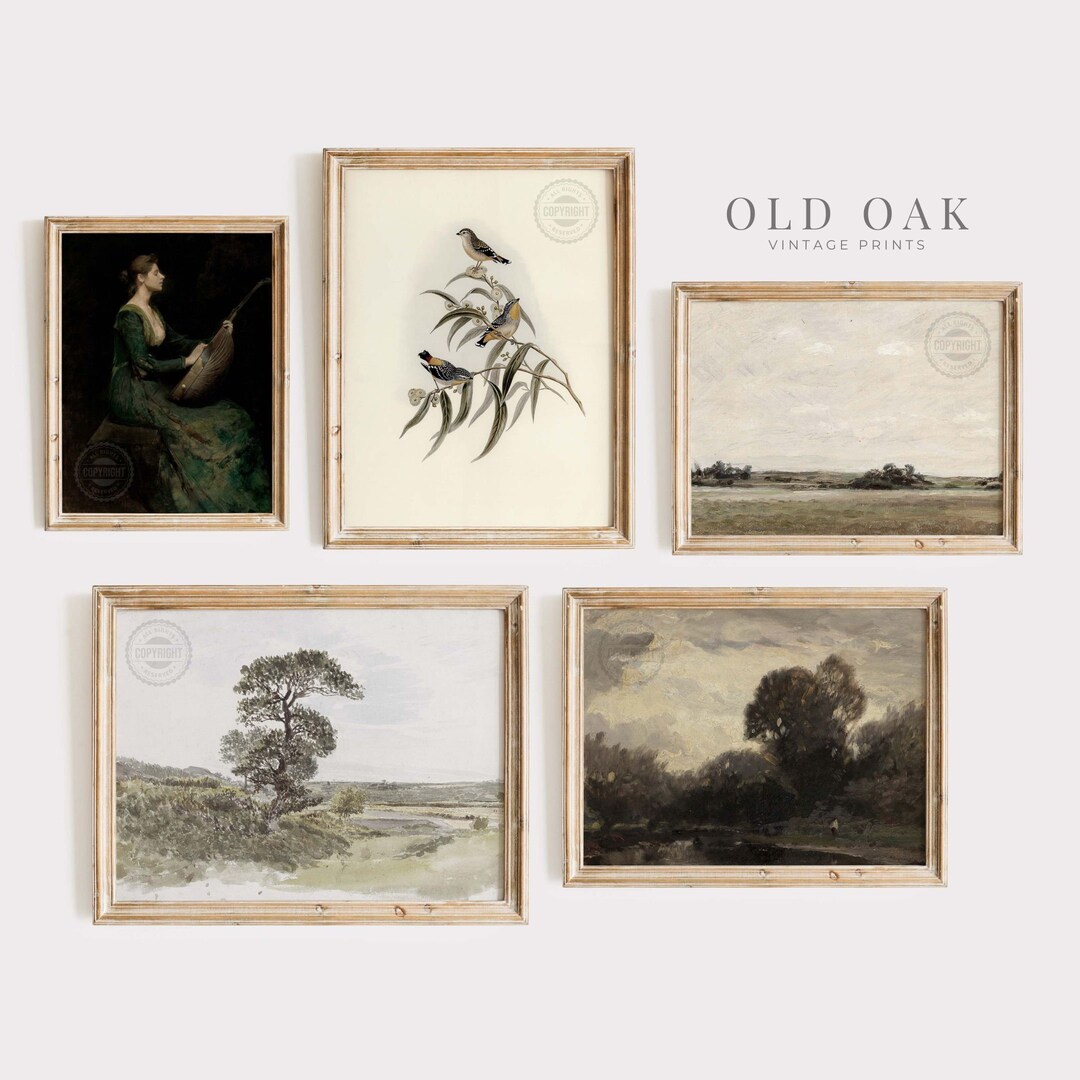 Farmhouse Decor | Gallery Wall Set | Vintage Muted Green Neutral Tone ...