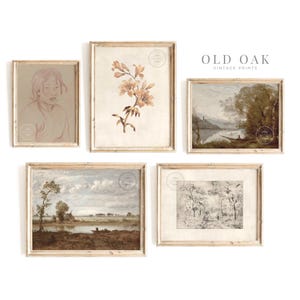 Fall Aesthetic Gallery Wall Prints | Vintage Fall Landscape Paintings | PRINTABLE Art | Autumn Landscape | Cottagecore Prints | 061-S5