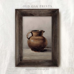 Rustic Kitchen Jug Print | Vintage Farmhouse Kitchen Painting | Digital PRINTABLE | 338