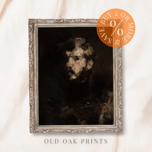 Vintage Portrait Painting of a Man, Study Décor Oil Painting, Digital PRINTABLE Art, Instant Download, Remastered Vintage Art | 576