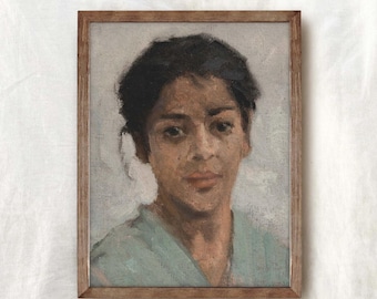 Vintage Black Woman Portrait: Elegant Antique Art (Printable Digital)