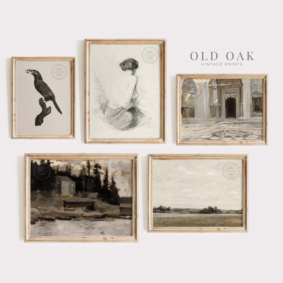 Vintage French Country Gallery Wall Art PRINTABLE SET of 5 Digital ...