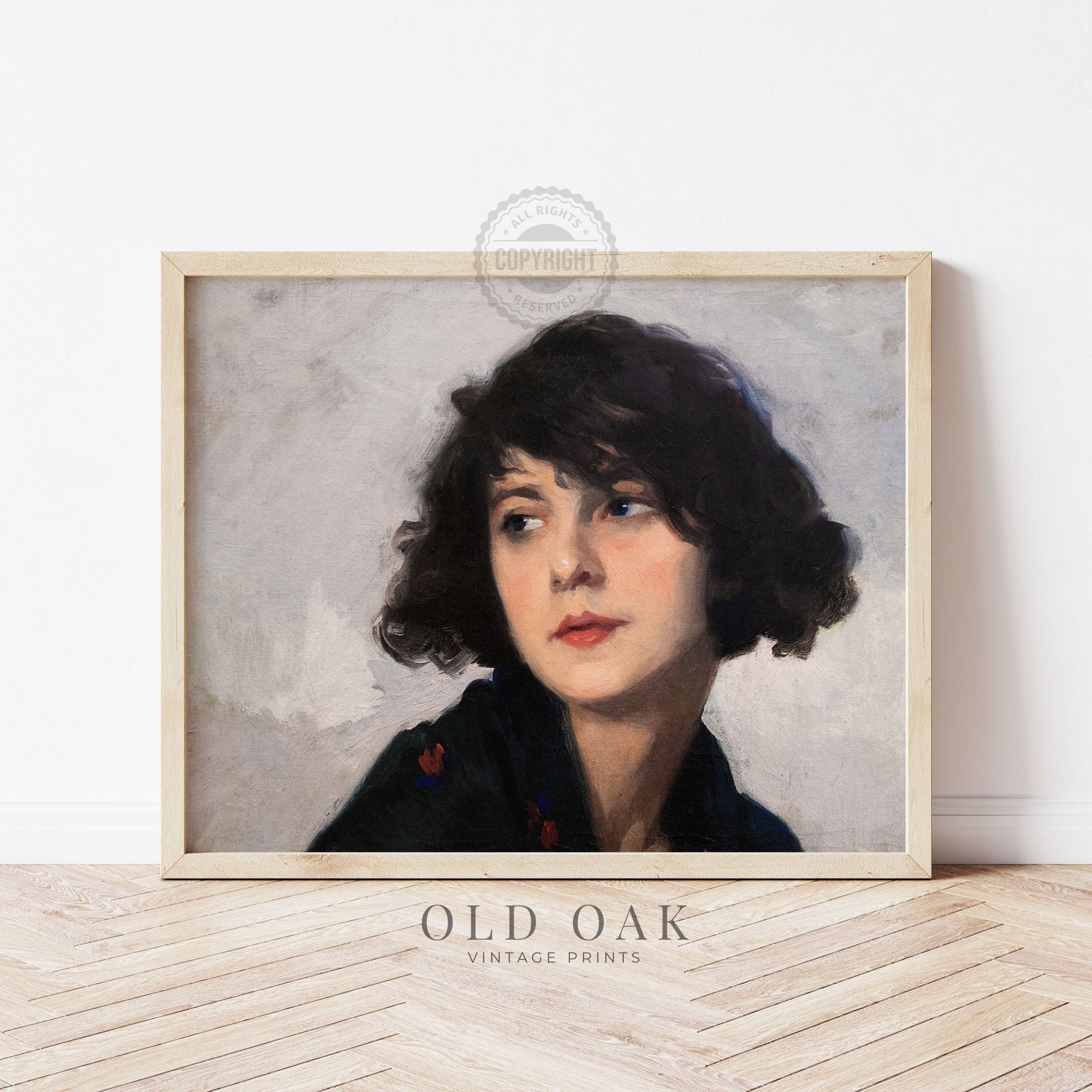 Woman Portrait Print | Vintage Portrait Oil Painting PRINTABLE | 031 - Etsy