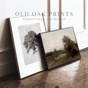 Vintage Country Landscape Painting: Moody Wall Art (Digital Download) image 2