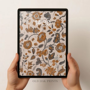 Vintage Floral iPad Wallpaper: Spring Tablet Background (Digital Download)
