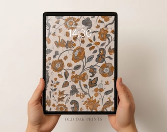 Vintage Floral iPad Wallpaper: Spring Tablet Background (Digital Download)
