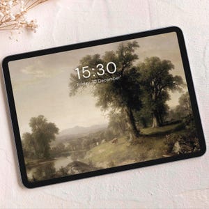 Vintage iPad Hintergrund | Dunkle Landschaftsästhetik | iPad Hintergrundbild DIGITAL Download | W028