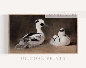 Vintage Canada Goose Painting: Farmhouse TV Art (Digital Download)
